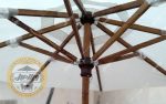 چتر باغی سایه بان چوبی پایه وسط قطر سه متری