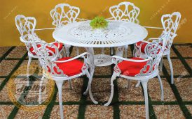 میز و صندلی باغی آلومینیومی مدل مدالیوم