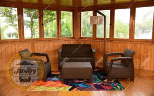 مبل یک نفره پلیمری طرح حصیربافت