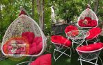 گالری صندلی آویزی مناسب فضای باز دونفره