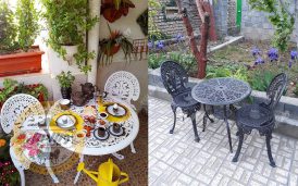 میز و صندلی طاووسی چکاوک آلومینیومی