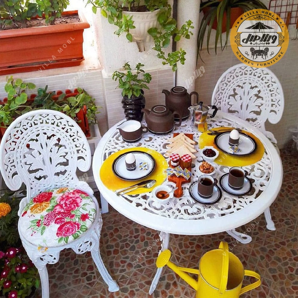 میز طاووسی آلومینیومی