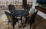 میز و صندلی باغی آلومینیومی چکاوک رنگ مشکی 01