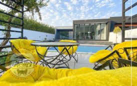 میز صندلی باغی فلزی مدل الماس