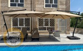 چتر باغی سایه بان پایه کنار مربع 3در3متر 01