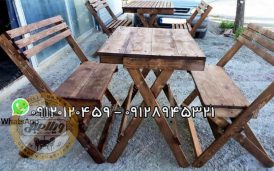 نیمکت و میز چوبی تاشو مسافرتی
