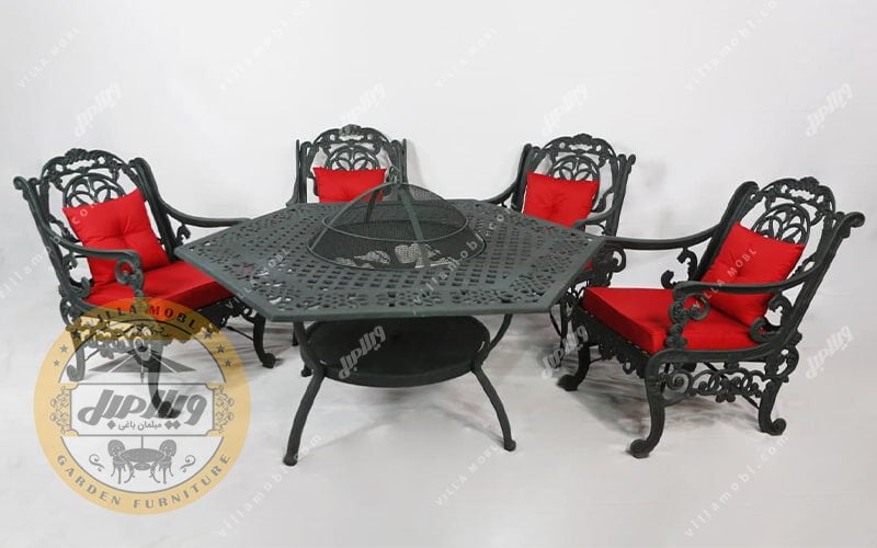 مشخصات مبل باغی آلومینیومی مدل کاج