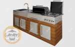 باربیکیو گازی چوبی به همراه سینک ظرفشویی 213