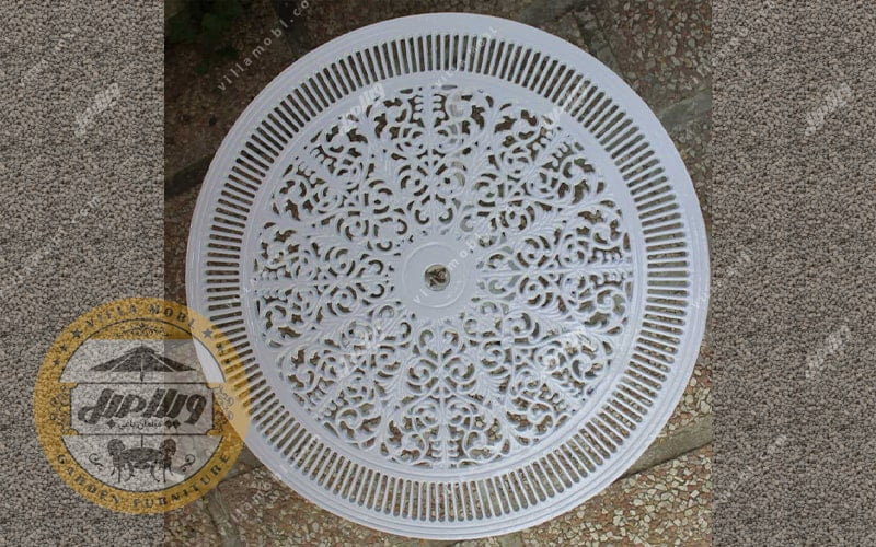 کیفیت میز باغی آلومینیوم قطر ۷۲ سانتی متر