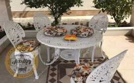 میز باغی آلومینیومی مدل لوزی