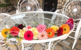 میز باغی فلزی قطر ۱۲۰ سانتی متر