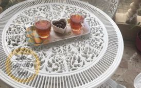 میز باغی آلومینیوم قطر ۷۲ سانتی متر