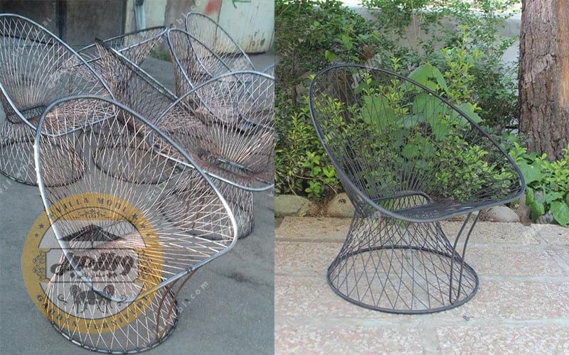 قیمت صندلی باغی فلزی مدل بامبو