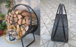 هیزمدان پرتابل مدل سبدی کد ۱۱۴