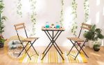 میز و صندلی چوبی فلزی تاشو مدل پیچک