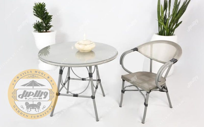 مبل باغی فلزی حصیری بافت تکستایلین