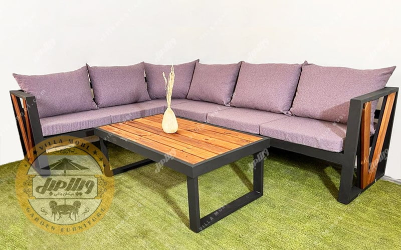 تصاویر مبلمان باغی چوبی و فلزی مدل سیت