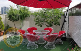 مبل باغی فلزی مدل بامبو