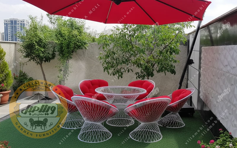 moble-felezi-bambo مبل باغی فلزی مدل بامبو