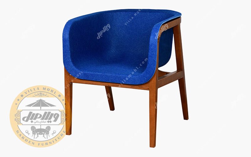 مبلمان نمدی چوبی آبی کاربنی