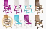 صندلی پلیمری تاشو اساره دو رنگ