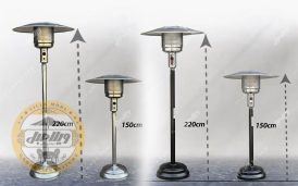 نصب هیتر قارچی استیل برای فضای باز