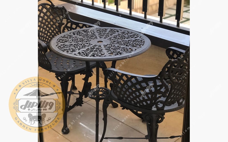 مشخصات میز صندلی باغی آلومینیومی زاگرس