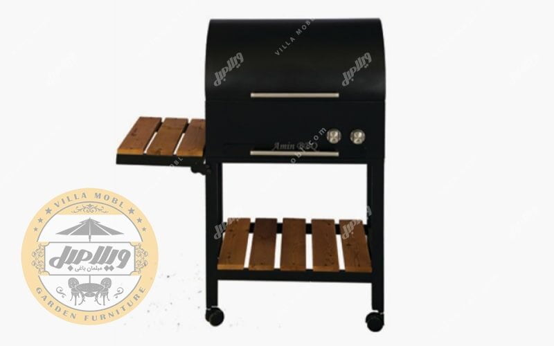 باربیکیو مدل مشکی پایه چوب دار 62