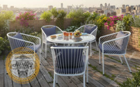 مبل باغی فلزی مدل کوین